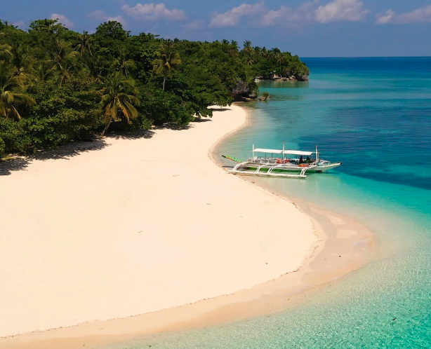 Pristine Zanzibar beach with crystal clear waters