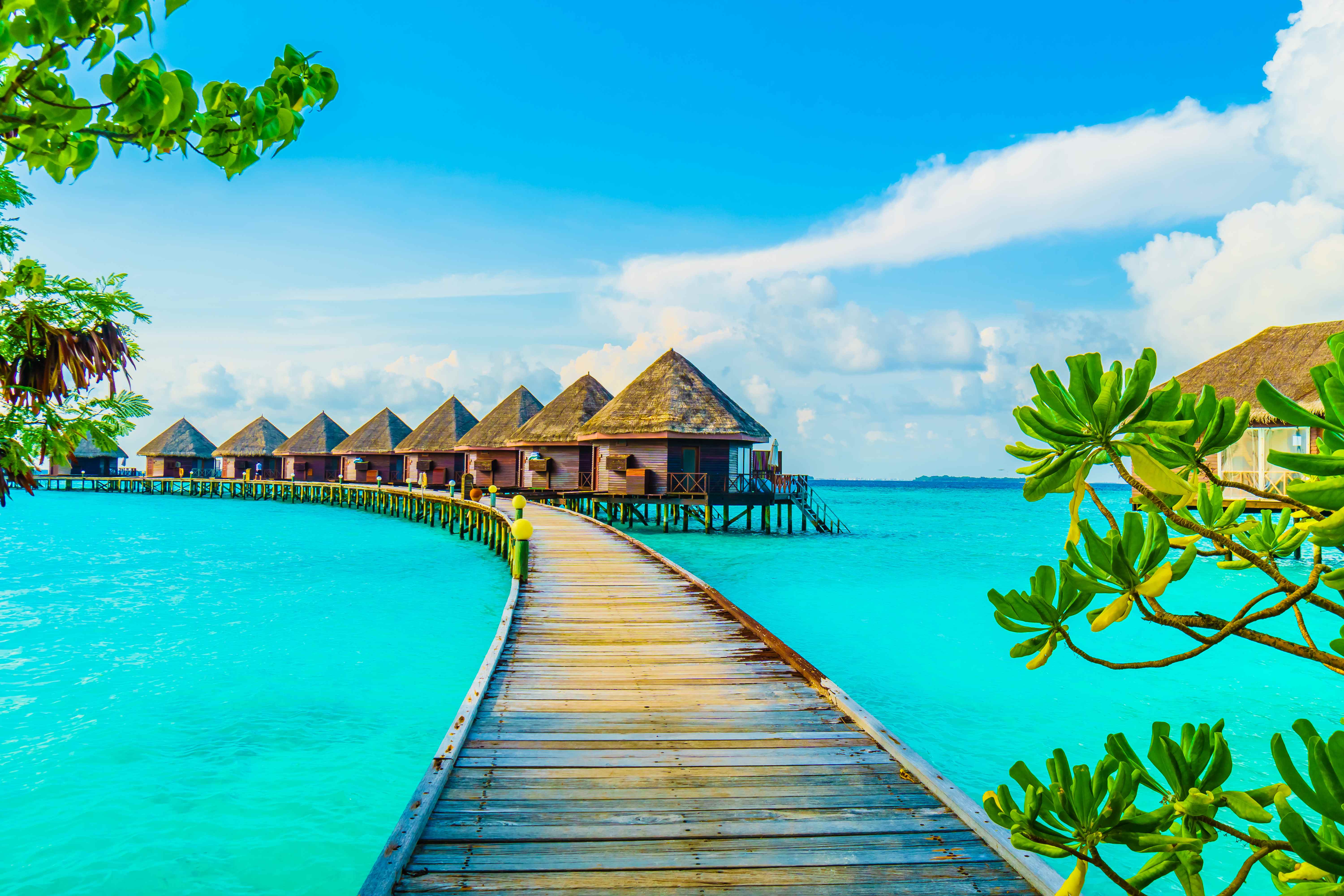 Beautiful overwater villas in Zanzibar